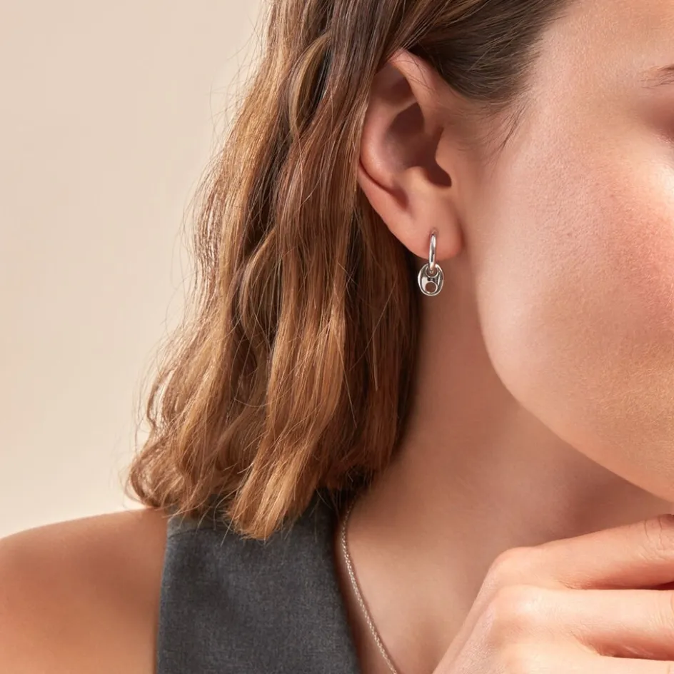 Histoire d'Or Créoles Viana Argent Blanc* Boucles D'Oreilles|Boucles D'Oreilles Fantaisie