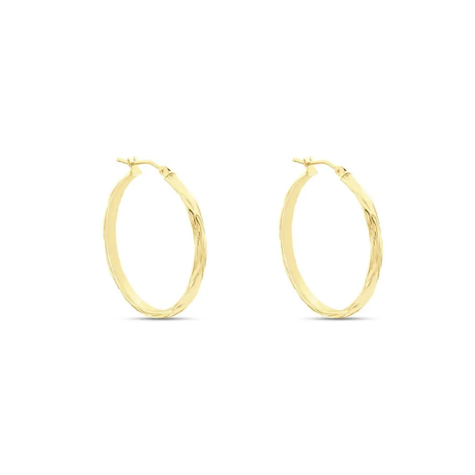 Histoire d'Or Créoles Vitali Or Jaune* Boucles D'Oreilles|Boucles D'Oreilles Créoles