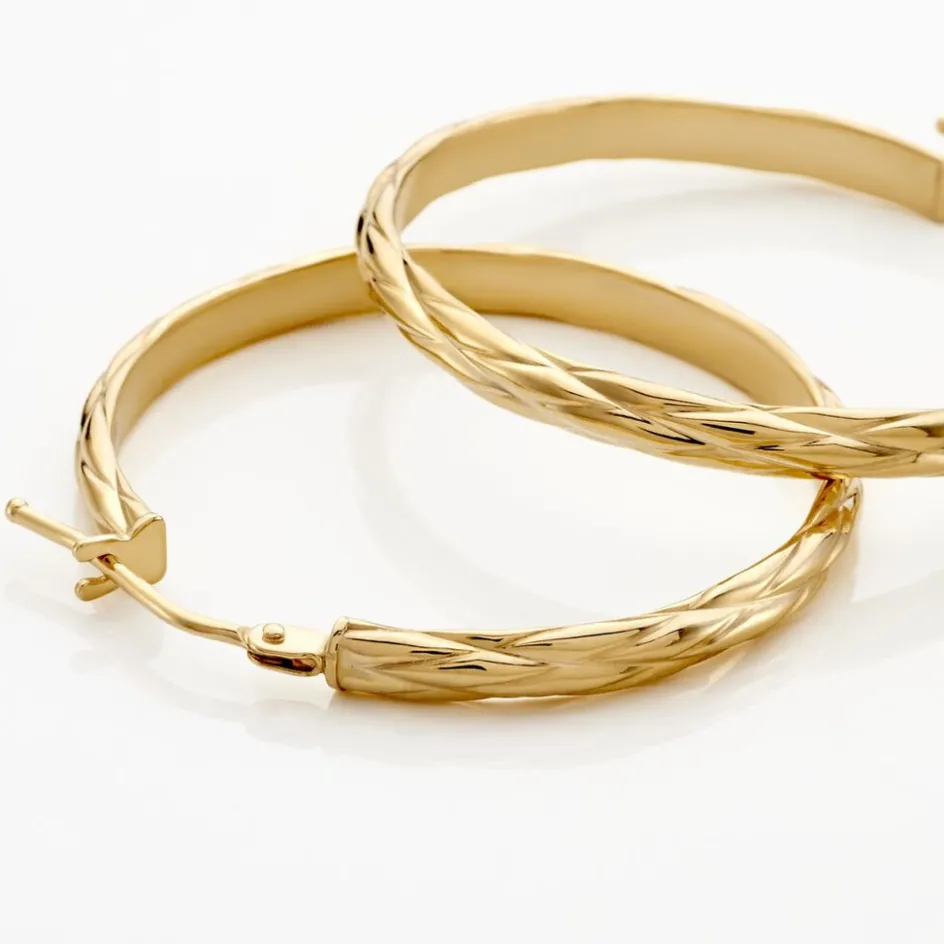 Histoire d'Or Créoles Vitali Or Jaune* Boucles D'Oreilles|Boucles D'Oreilles Créoles