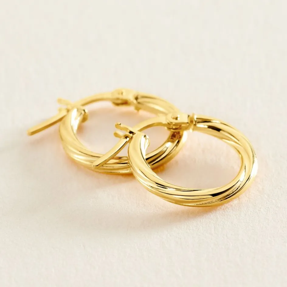 Histoire d'Or Créoles Youri Or Jaune* Boucles D'Oreilles|Boucles D'Oreilles Créoles