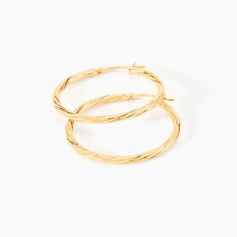 Histoire d'Or Créoles Youri Or Jaune* Boucles D'Oreilles|Boucles D'Oreilles Créoles