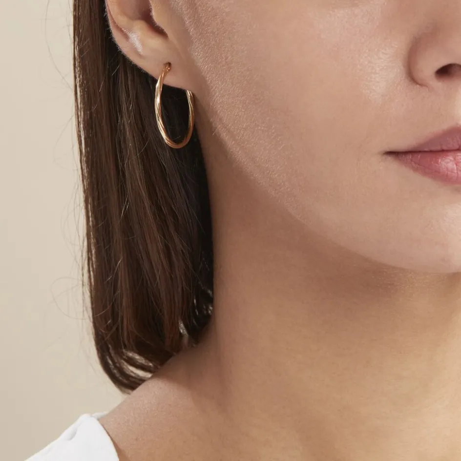 Histoire d'Or Créoles Youri Or Jaune* Boucles D'Oreilles|Boucles D'Oreilles Créoles