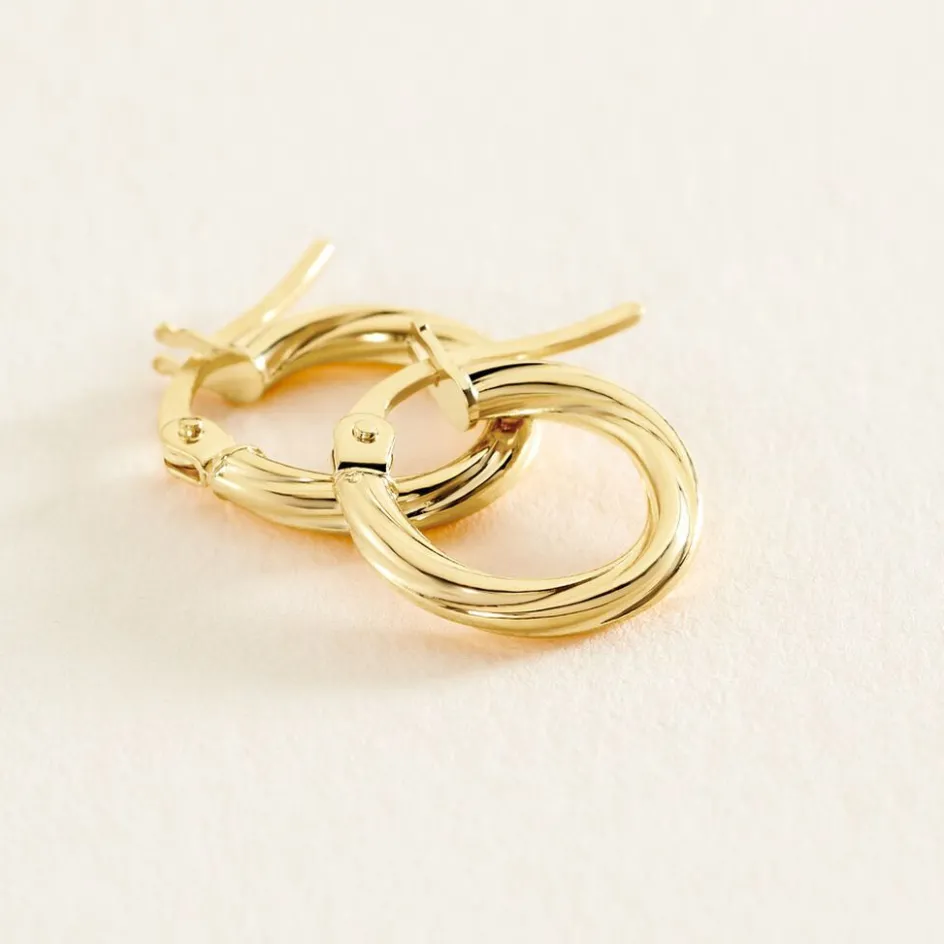 Histoire d'Or Créoles Youri Or Jaune* Boucles D'Oreilles|Boucles D'Oreilles Créoles