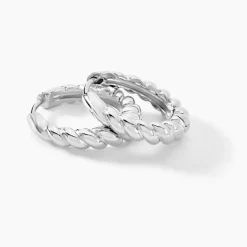 Histoire d'Or Créoles Ysanne Argent Blanc* Boucles D'Oreilles|Boucles D'Oreilles Fantaisie