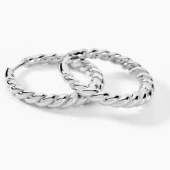 Histoire d'Or Créoles Ysanne Argent Blanc* Boucles D'Oreilles|Boucles D'Oreilles Créoles