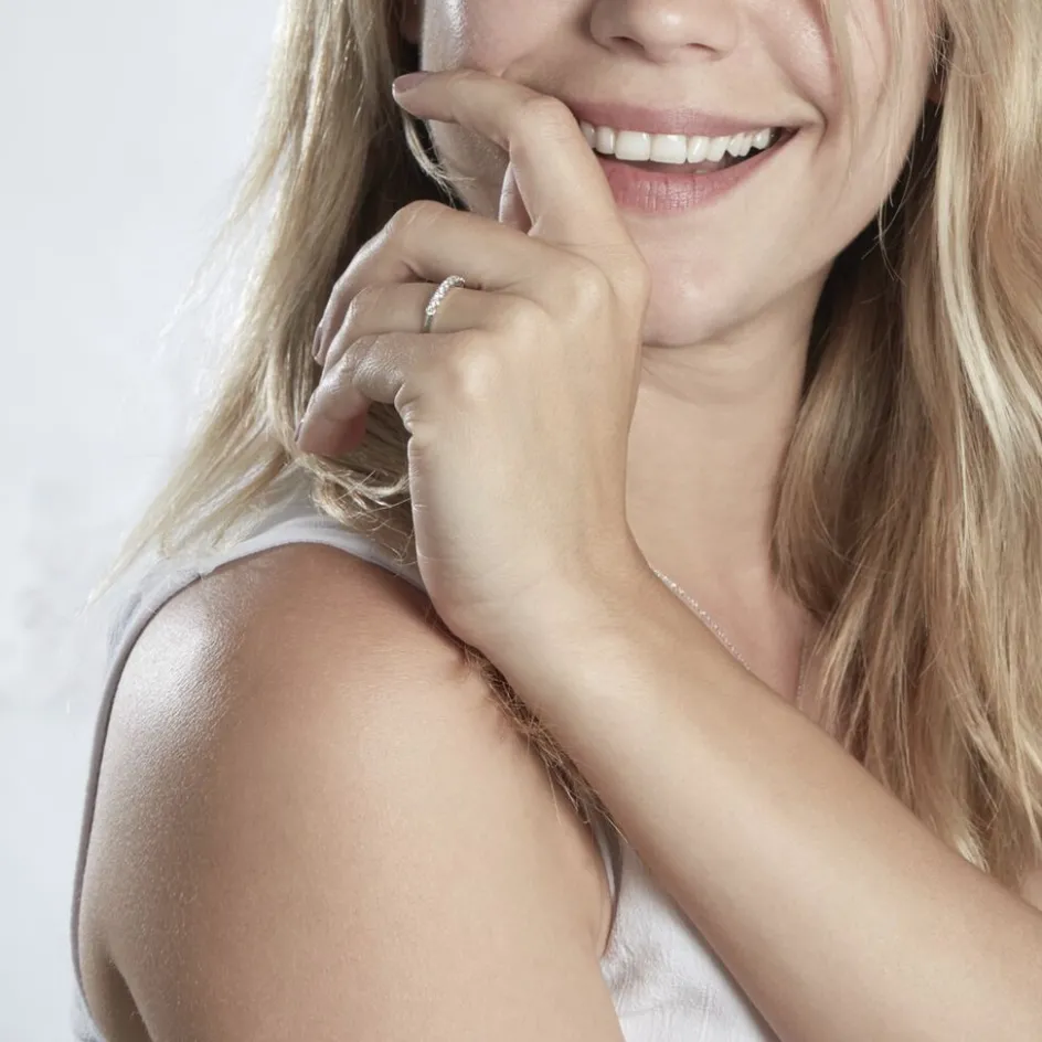 Sale Histoire d'Or Demi Alliance Eloise Platine Blanc Diamant