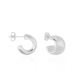 Histoire d'Or Demi Creoles Argent Blanc Cyrilla