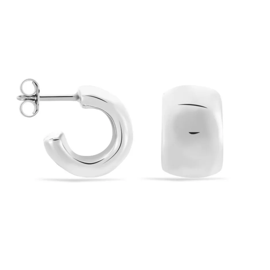 Histoire d'Or Demi Creoles Argent Blanc Cyrilla