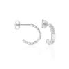 Histoire d'Or Demi Créoles Eldi Argent Blanc Oxyde De Zirconium* Boucles D'Oreilles|Boucles D'Oreilles Fantaisie