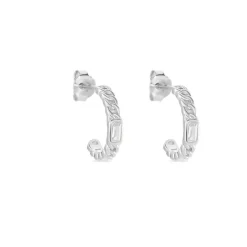 Histoire d'Or Demi Créoles Eldi Argent Blanc Oxyde De Zirconium* Boucles D'Oreilles|Boucles D'Oreilles Fantaisie