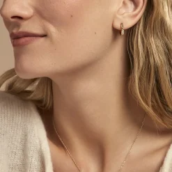 Histoire d'Or Demi Créoles Eldi Argent Blanc Oxyde De Zirconium* Boucles D'Oreilles|Boucles D'Oreilles Fantaisie