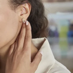 Histoire d'Or Demi Créoles Griselidis Or Jaune  Oxyde* Boucles D'Oreilles|Boucles D'Oreilles Créoles