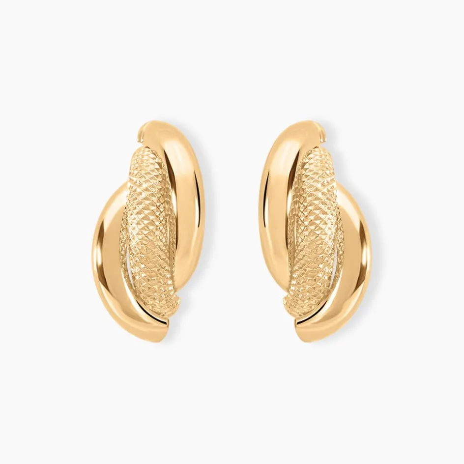 Histoire d'Or Demi Créoles Or Jaune Fermine