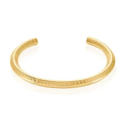 Sale Histoire d'Or Jonc Hera Acier Dore Yseut Effet Strie