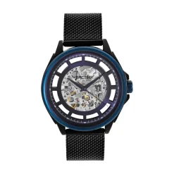 Outlet ARCTIK Montre Solstice Bleu cadran noir fond bleu bracelet acier noir