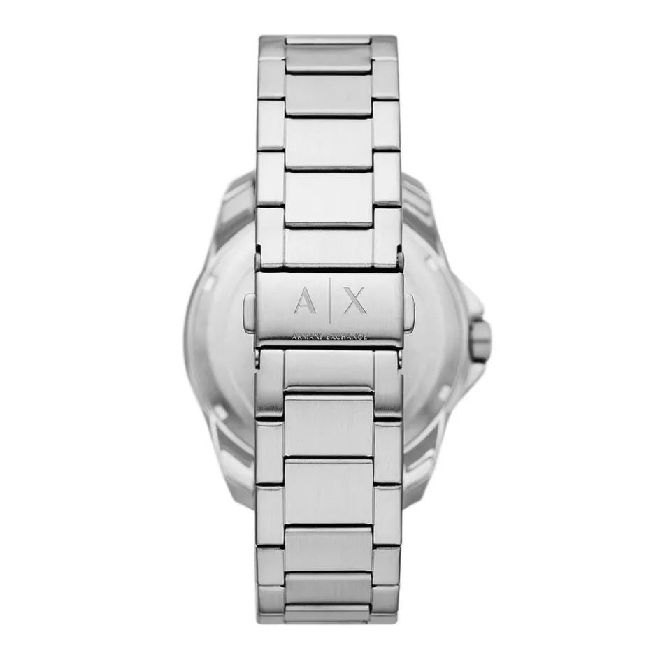 Online ARMANI EXCHANGE Montre Bleu cadran argenté fond bleu bracelet acier argenté