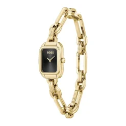 Clearance HUGO BOSS Montre Boss Hailey Noir cadran doré fond noir bracelet acier doré