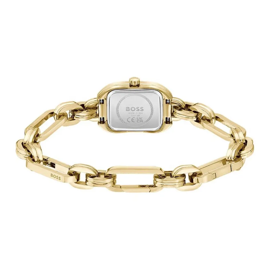 Clearance HUGO BOSS Montre Boss Hailey Noir cadran doré fond noir bracelet acier doré