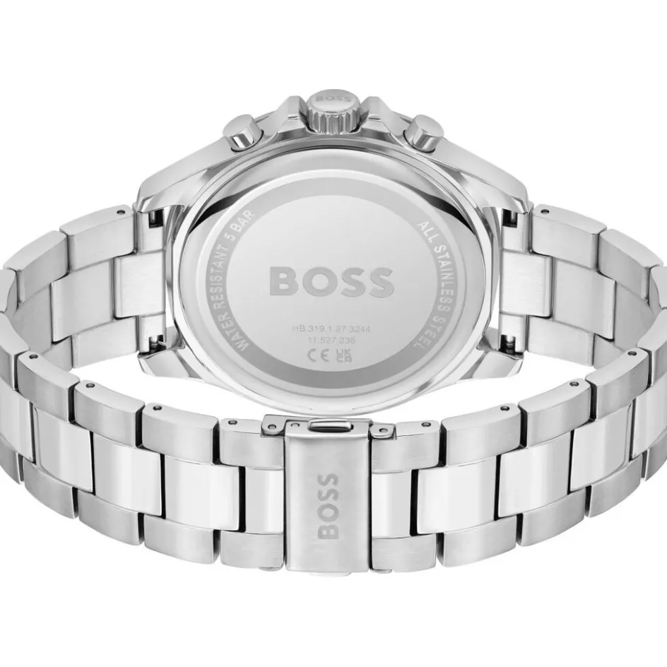 Online HUGO BOSS Montre Boss Troper Bleu cadran argenté fond bleu bracelet acier argenté