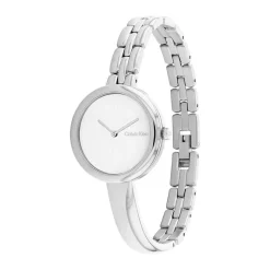 Discount CALVIN KLEIN Montre Bangled Argenté cadran argenté fond argenté bracelet acier argenté