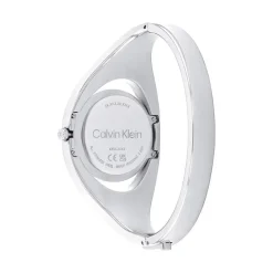 Best CALVIN KLEIN Montre Elated Noir cadran argenté fond noir bracelet acier argenté