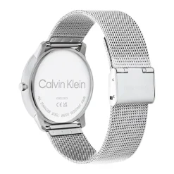 CALVIN KLEIN Montre Iconic Mesh Argent cadran argenté fond argenté bracelet acier argenté