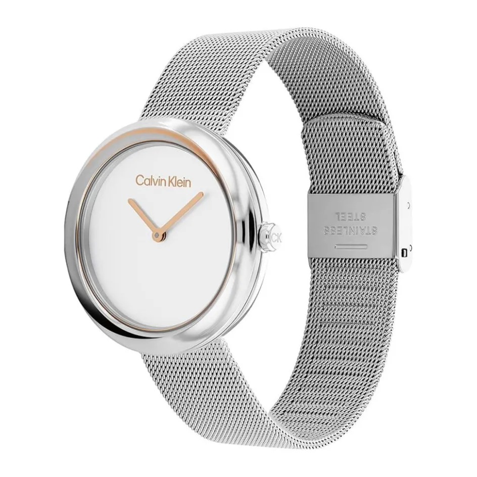 CALVIN KLEIN Montre Twisted Bezel Blanc* Montres Tendances