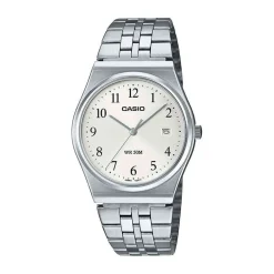 New CASIO COLLECTION Montre Argenté cadran gris fond argenté bracelet acier argenté