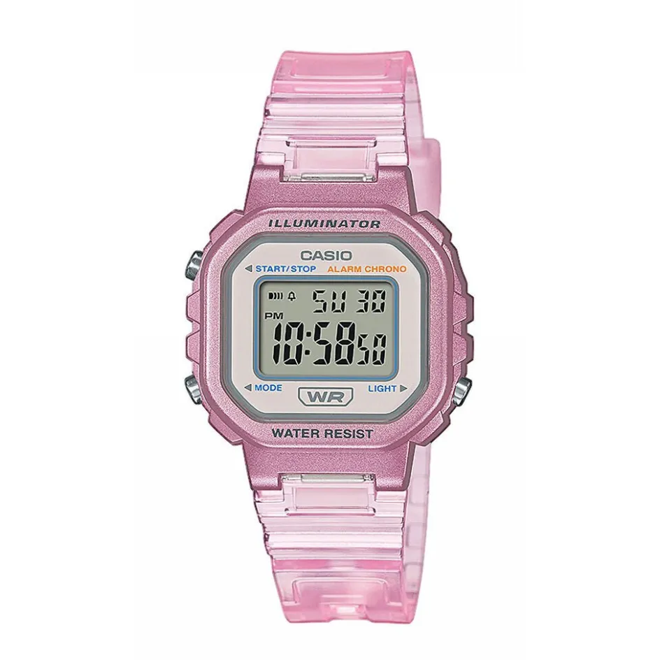 Discount CASIO COLLECTION Montre Bicolore cadran rose fond bicolore bracelet résine rose