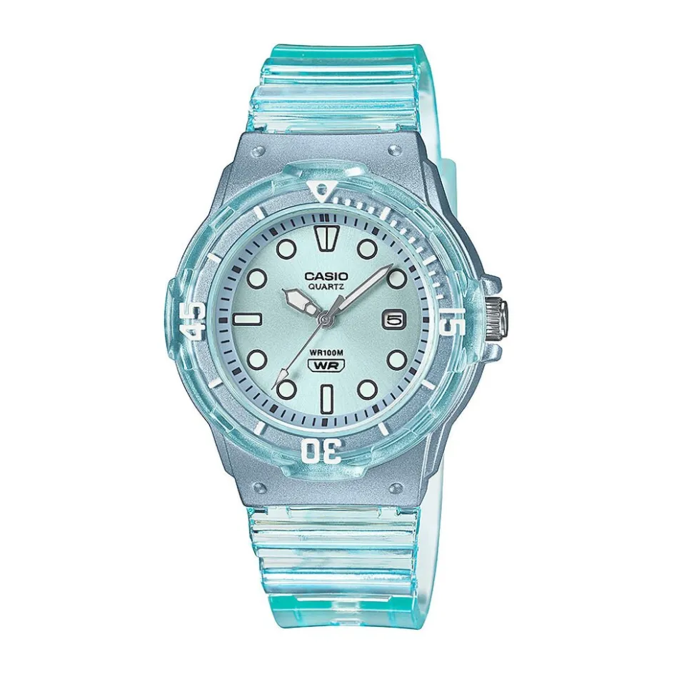 Discount CASIO COLLECTION Montre Bleu Sky cadran bleu sky fond bleu sky bracelet résine bleu sky