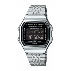 Clearance CASIO COLLECTION Montre Casio Vintage Collection cadran argenté bracelet acier argenté