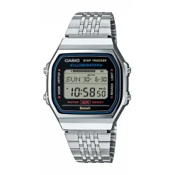 CASIO COLLECTION Montre Casio Vintage Collection cadran argenté bracelet acier argenté