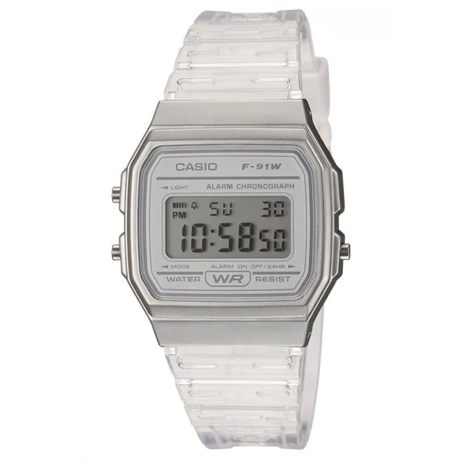 Clearance CASIO COLLECTION Montre Vintage Edgy Blanc cadran blanc bracelet résine blanche