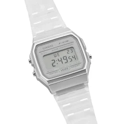 Clearance CASIO COLLECTION Montre Vintage Edgy Blanc cadran blanc bracelet résine blanche