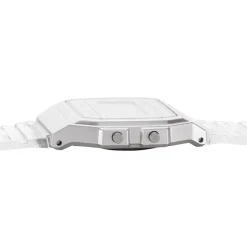 Clearance CASIO COLLECTION Montre Vintage Edgy Blanc cadran blanc bracelet résine blanche
