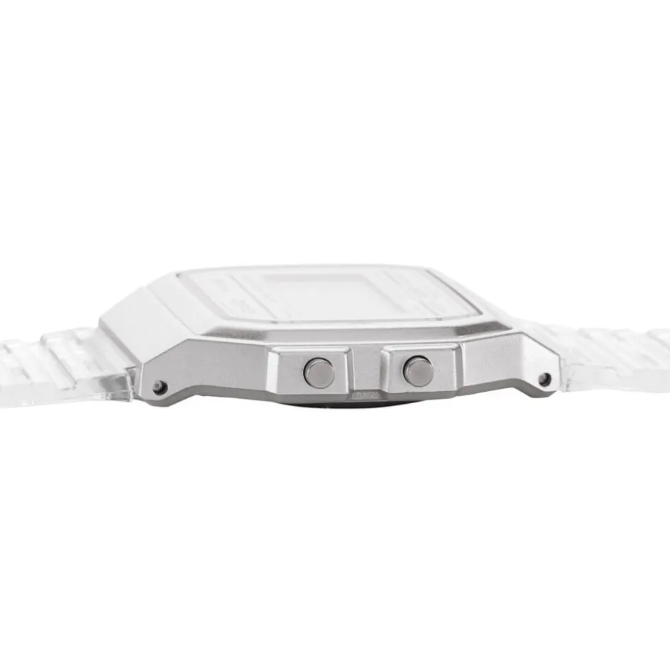 Clearance CASIO COLLECTION Montre Vintage Edgy Blanc cadran blanc bracelet résine blanche