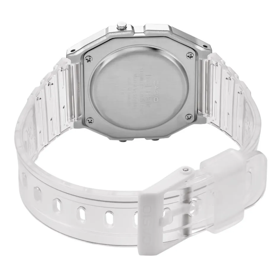 Clearance CASIO COLLECTION Montre Vintage Edgy Blanc cadran blanc bracelet résine blanche