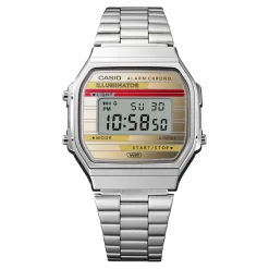 Online CASIO COLLECTION Montre Vintage Iconic cadran argenté bracelet acier argenté