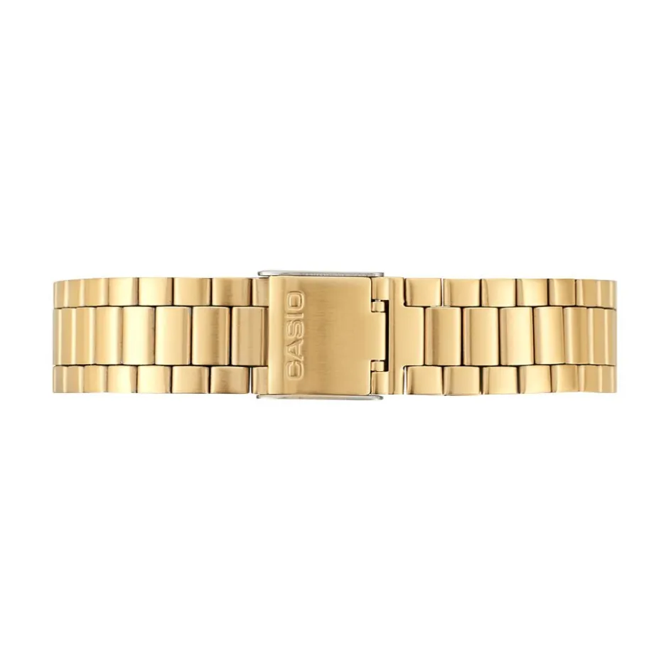 Best CASIO COLLECTION Montre Vintage Champagne cadran doré fond champagne bracelet acier doré
