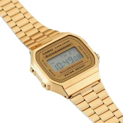 Outlet CASIO COLLECTION Montre Vintage 2 Tons cadran doré fond champagne bracelet acier doré