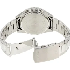 CASIO EDIFICE Montre Bleu cadran argenté fond bleu bracelet acier argenté