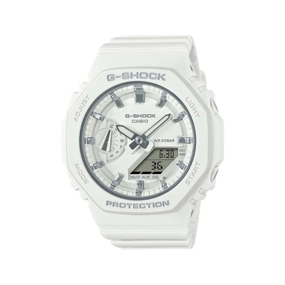 Best CASIO G-SHOCK Montre Blanc cadran blanc fond blanc bracelet résine blanche