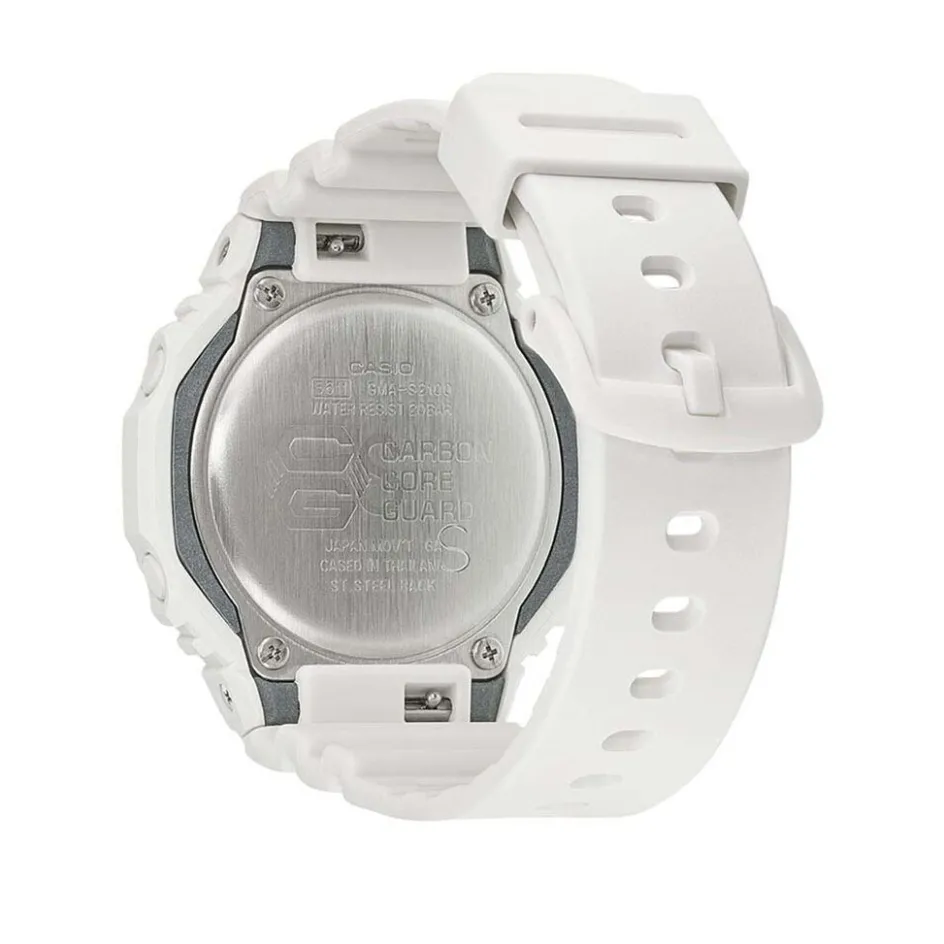 Best CASIO G-SHOCK Montre Blanc cadran blanc fond blanc bracelet résine blanche