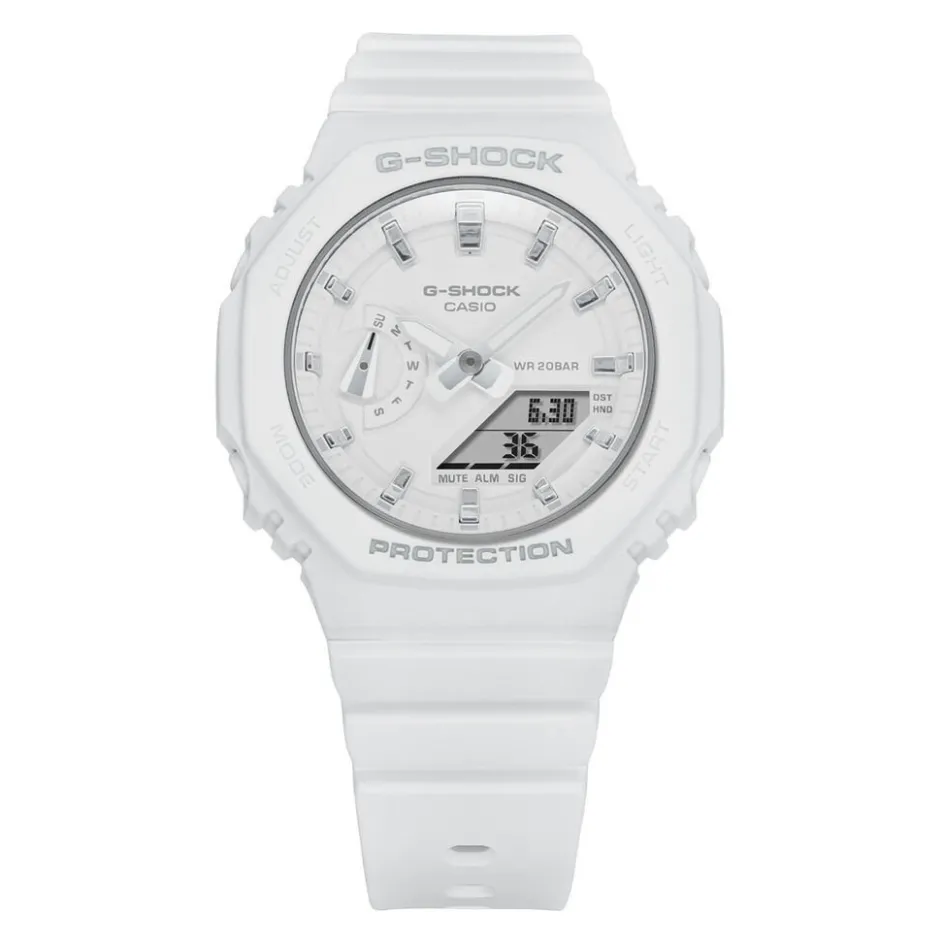 Best CASIO G-SHOCK Montre Blanc cadran blanc fond blanc bracelet résine blanche