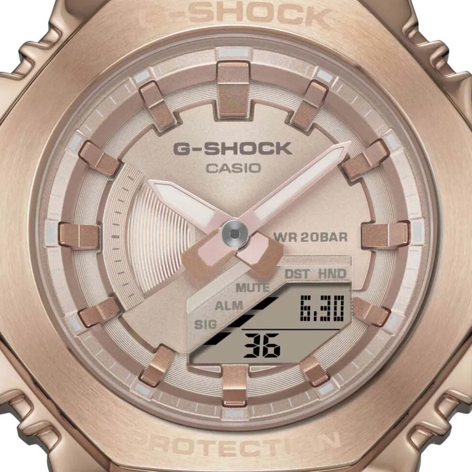 Hot CASIO G-SHOCK Montre Casio G Shock Gm2100 Rose cadran rose fond rose bracelet résine rose