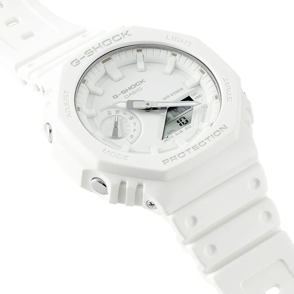 New CASIO G-SHOCK Montre Classic Blanc cadran blanc fond blanc bracelet résine blanc