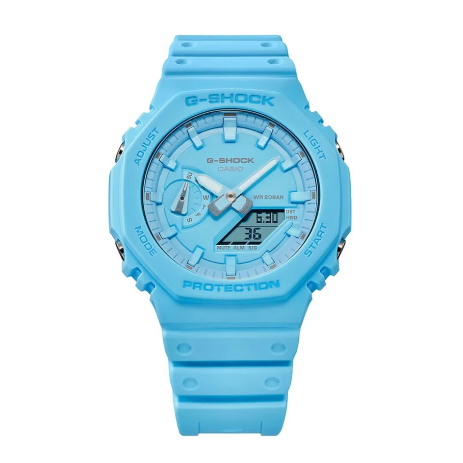 Discount CASIO G-SHOCK Montre Classic Bleu cadran bleu fond bleu bracelet résine bleu