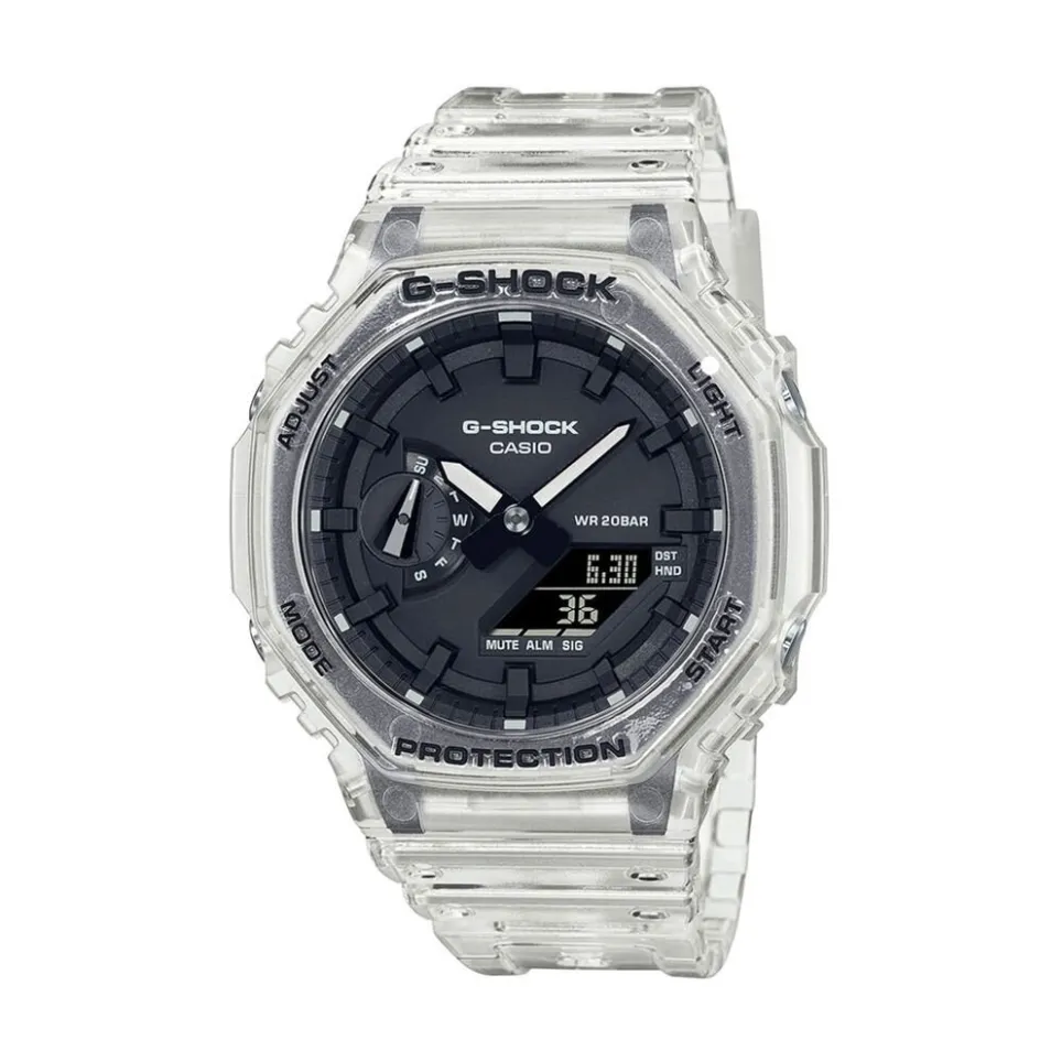 Best CASIO G-SHOCK Montre Noir cadran gris fond noir bracelet résine blanche