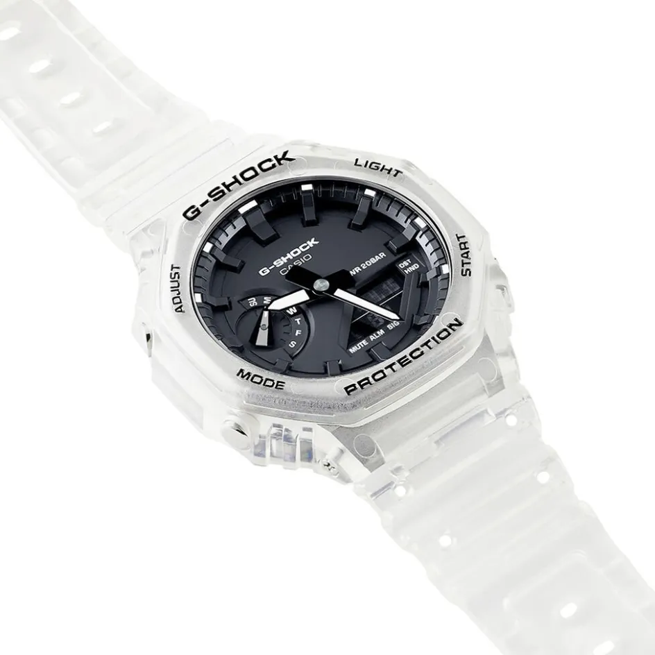 Best CASIO G-SHOCK Montre Noir cadran gris fond noir bracelet résine blanche