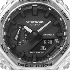 Best CASIO G-SHOCK Montre Noir cadran gris fond noir bracelet résine blanche